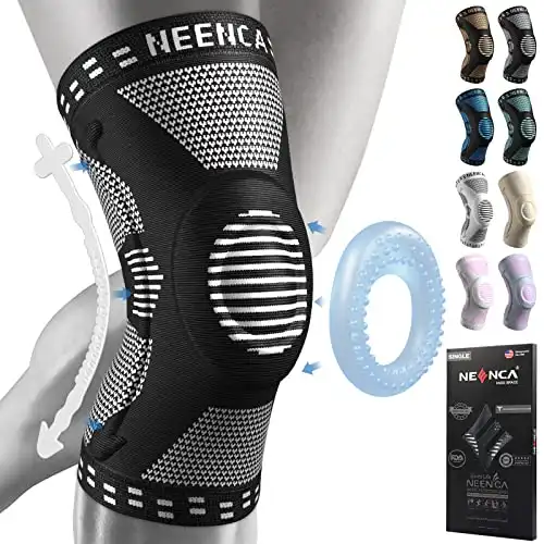 NEENCA Professional Knee Brace for Pain Relief, Medical Knee Support with Patella Pad & Side Stabilizers