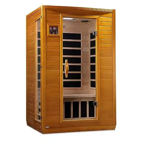 Dynamic Saunas Andora 2-Person Low EMF FAR Infrared Sauna, Canadian Hemlock Wood