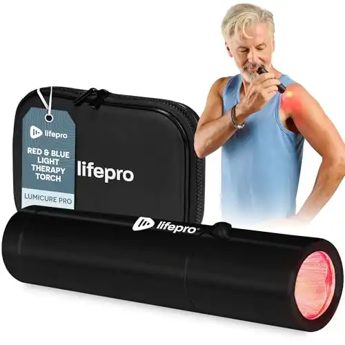 LifePro Infrared & Red Light Therapy Device for Joints & Muscles Pain Relief, Portable Near Infrared Light for Body & Face Inflammation, Compact & Effective Design - Use 3 wavelengths